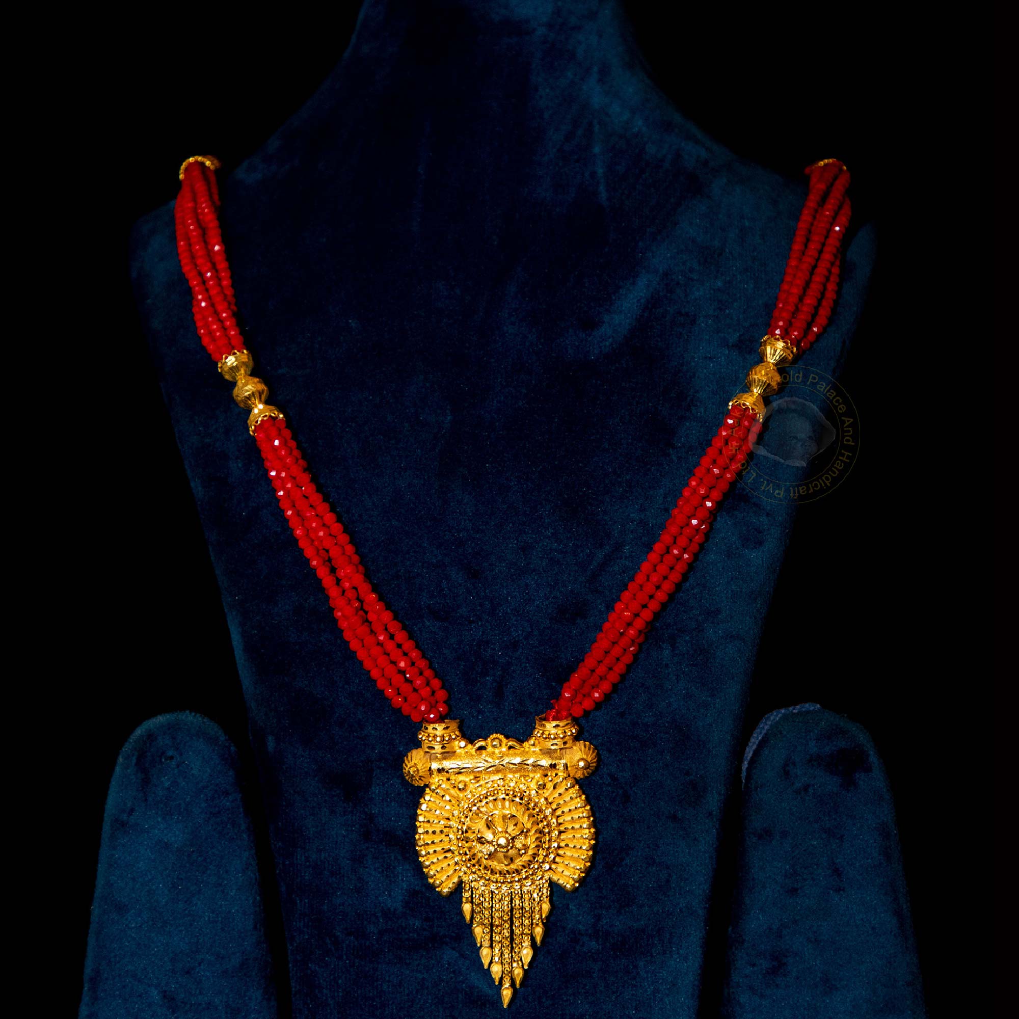 Mangalsutra in Red Crystals